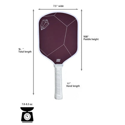 100% Kevlar Pickleball Paddle Thermoformed Unibody Pickleball Paddle With High Grit & Spin Surface 16MM Pickleball Racket