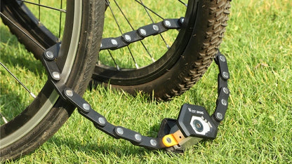 WEST BIKING Foldable Bike Lock Key Password Security Anti-Theft Lock MTB Road Bicycle Scooter Electric Bike Cycling Chain Lock