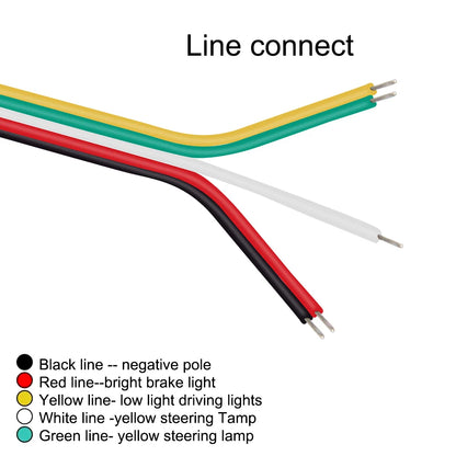 12V Taillights Motorcycle Turn Signal Lights With Stop Logo Flashing Brake Tail Lamps Turning Indicator LED Strips Waterproof
