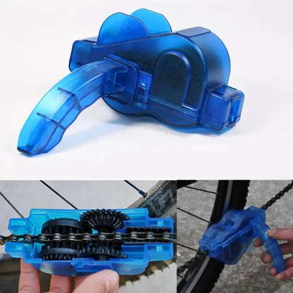 Portable Bicycle Chain Cleaner Bike Brushes Scrubber Wash Tool Mountain Cycling Cleaning Kit Outdoor Accessory