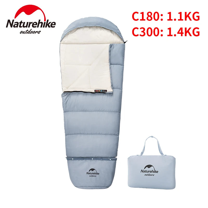Naturehike Ultralight Outdoor Kids Cotton Sleeping Bag Portable Travel Camping Lengthen Splicing Children Envelope Lazy Bag