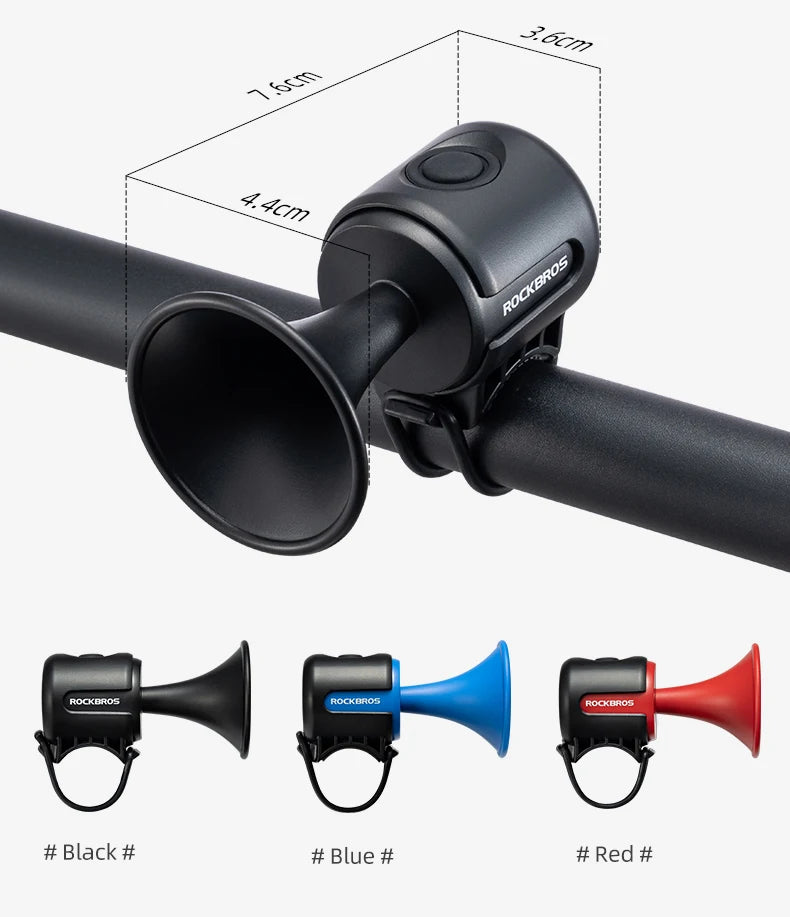 ROCKBROS Bicycle Bell Ring Bike Electronic Loud Horn Safety Alarm Electric Waterproof Bicycle Warning Bell Bicycle Accessories