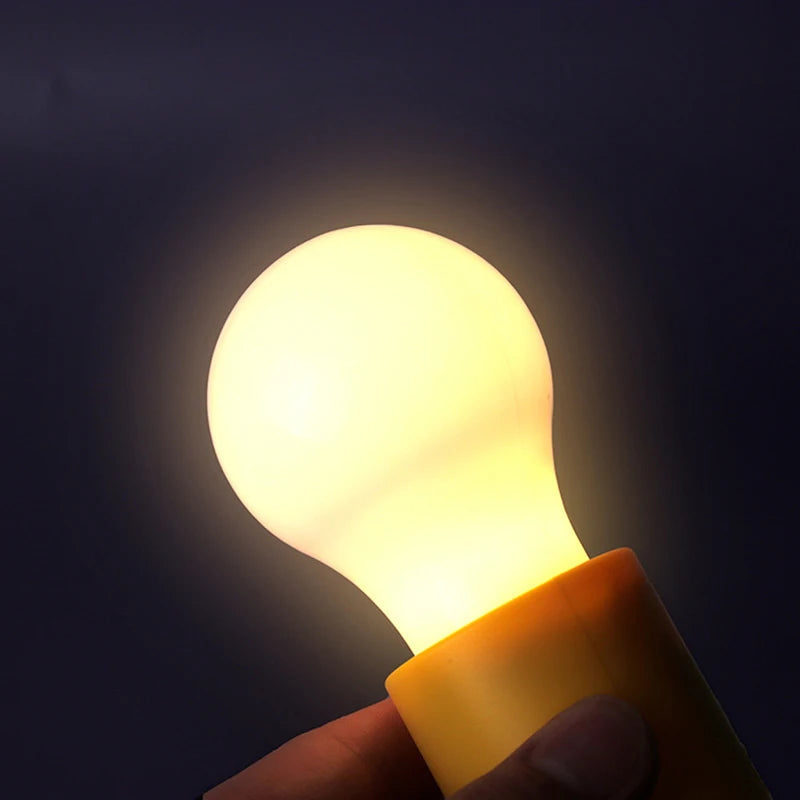 Home Garden Decor Portable LED Pull Cord Light Bulb Battery Operated Hanging Pull Cord Night Lamp Outdoor Camping Tent Light