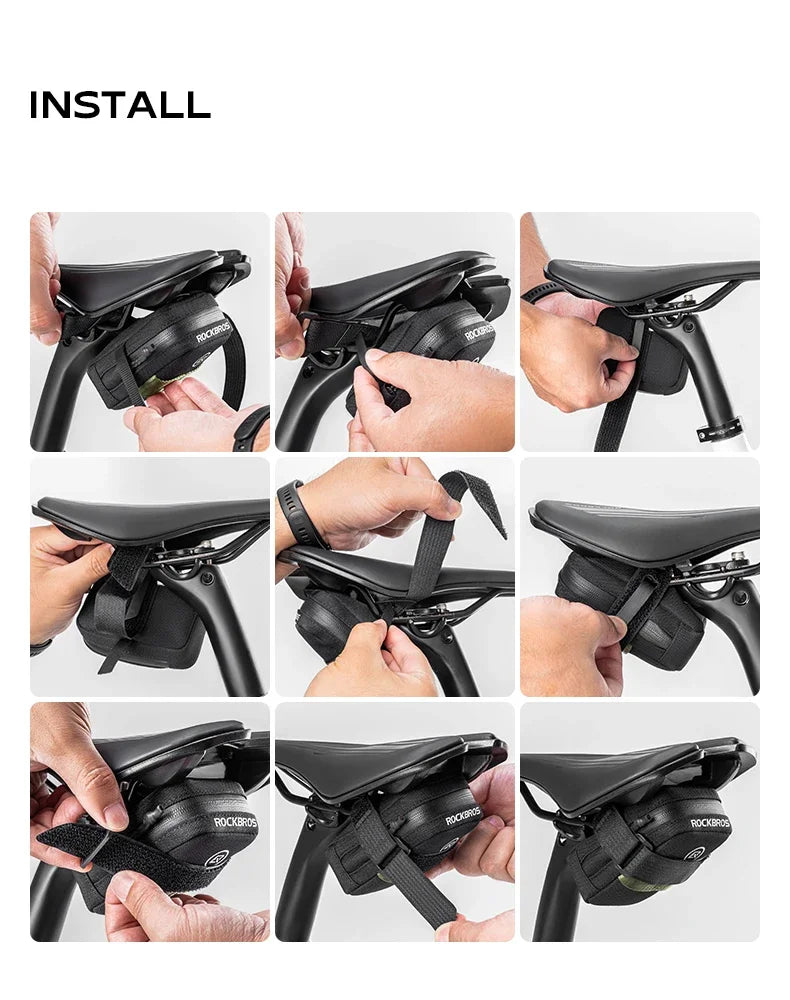 ROCKBROS Cycling Bag 0.35L Mini Portable Bike Tail Bag MTB Mountain Road Bike Tool kit Repair Bag Bicycle Bag Accessories