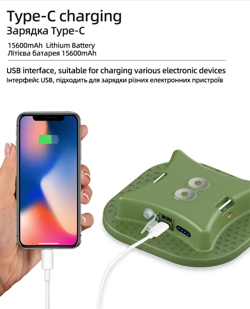 MOSLIGHTING USB Fast Rechargeable Camping Lantern Mobile Phone APP Smart Hanging Tent Lamp Portable Flashlights Night Lights LED