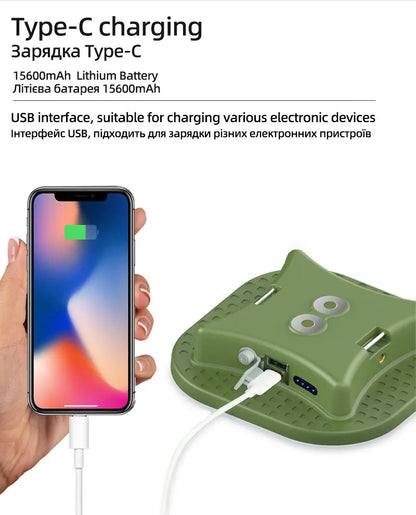 MOSLIGHTING USB Fast Rechargeable Camping Lantern Mobile Phone APP Smart Hanging Tent Lamp Portable Flashlights Night Lights LED