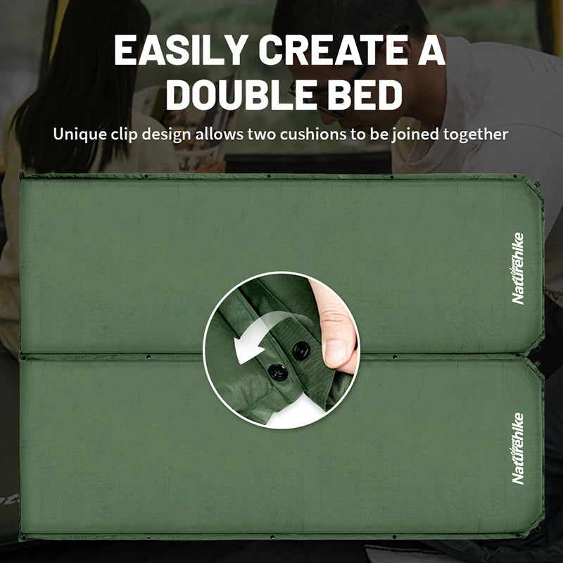 Naturehike Camping Mat D03 Inflatable Mattress Outdoor Travel Sleeping Pad 5cm Thicken Splicing Tent Mat Self-inflating Mat
