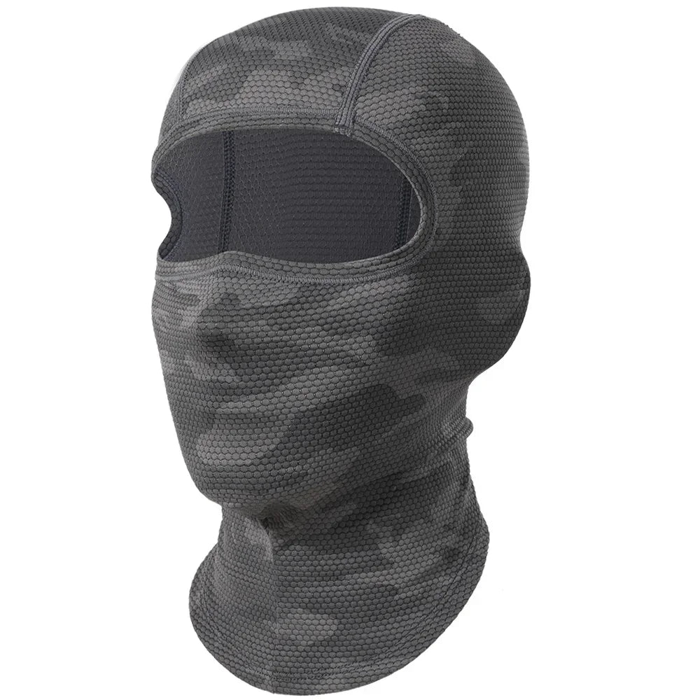Cycling Full Face Balaclava Cooling Face Mask Breathable Ice Silk Wicking Absorbent Headgear for Bicycle Helmet Riding Gear Men