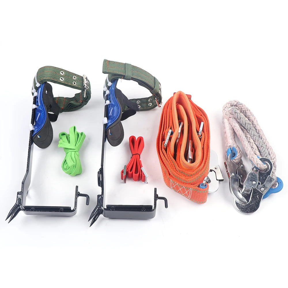 Portable Climbing Tool Kit For Tree Pole Climbing Outdoor Fruit Pick With Safety Belt Straps, Adjustable Lanyard Carabiner