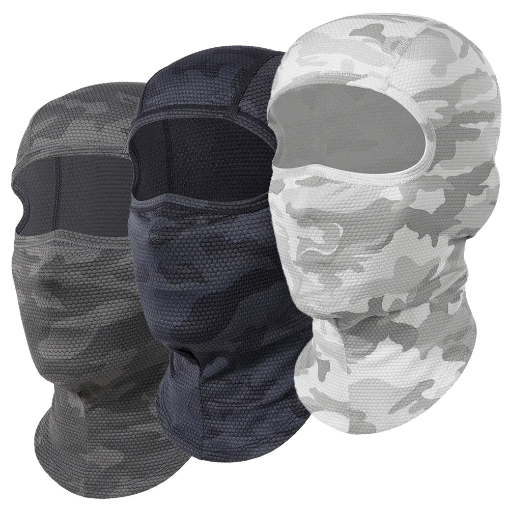 Cycling Full Face Balaclava Cooling Face Mask Breathable Ice Silk Wicking Absorbent Headgear for Bicycle Helmet Riding Gear Men