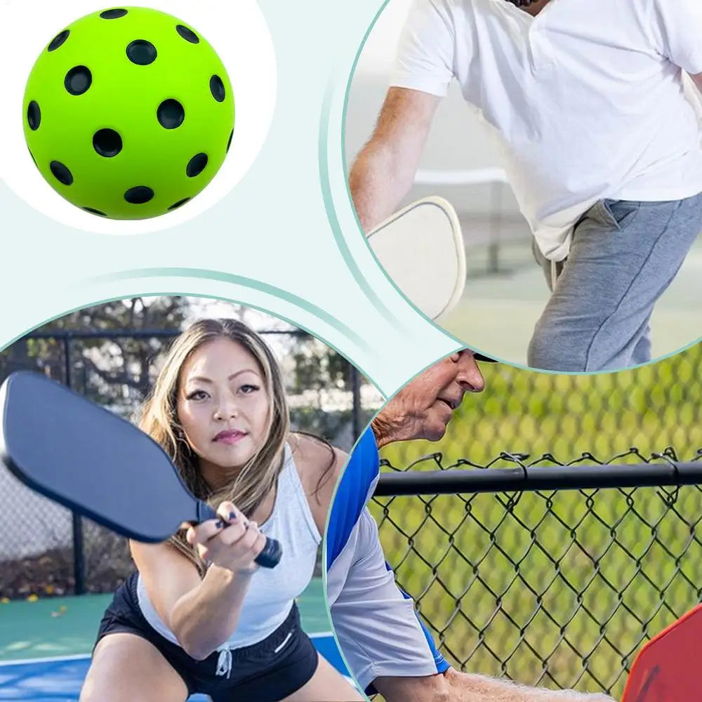 Foam Pickleball Balls Foam Balls Bounce Ball Consistent Bounce Practice Ball Pickle Balls for Pickleball Training Indoor