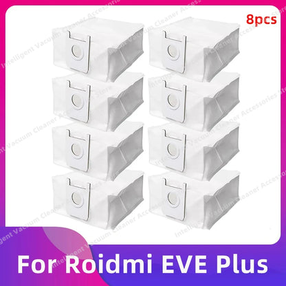 Compatible for Xiaomi Roidmi Eve Plus Robot Vacuum Cleaner Spare Main Side Brush HEPA Filter Dust Bag Mop Cloth Parts