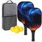 Pickleball Paddles USAPA Approved Set Rackets Honeycomb Core 4 Balls Portable Racquet Cover Carrying Bag Gift Kit Indoor Outdoor