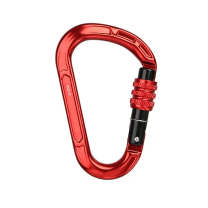 Rock Climbing Carabiner Pear-Shape Buckle 25kN Safety Auto Lock Spring-Loaded Gate Aluminum H-Carabiner Outdoor Kits