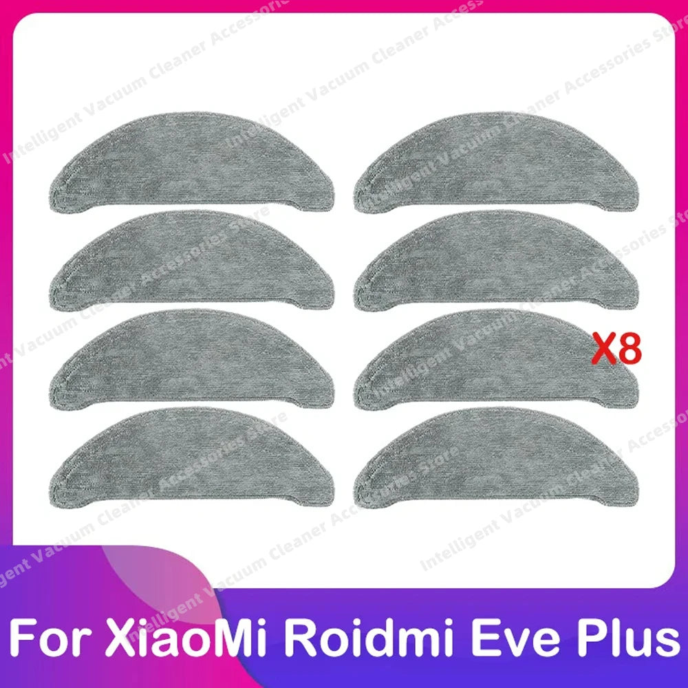 Compatible for Xiaomi Roidmi Eve Plus Robot Vacuum Cleaner Spare Main Side Brush HEPA Filter Dust Bag Mop Cloth Parts