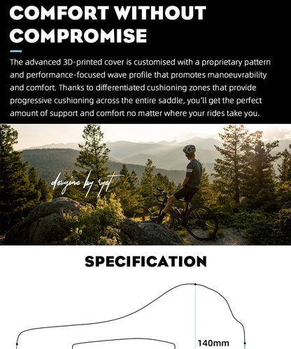RYET Bike Saddle Ultralight Racing Full Carbon Seating Saddles 115g 7x9mm Road MTB Bicycle Seat Cushion Cycling Accessories
