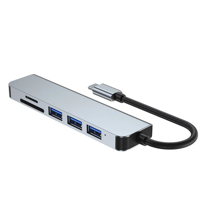 Type C+ USB HUB USB3.0 Dongle USB2.0 Disk Extend Adapter Cable Splitter Phone Charger Dock Micro SD TF Memory Card Reader Writer