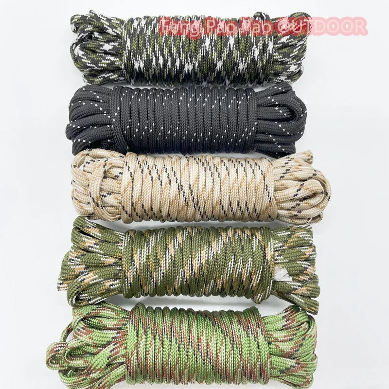 7-Cores 550 Paracord Rope 30 M Dia.4mm For Outdoor Camping Survival Lanyard Parachute Cord Hiking Tent Accessories