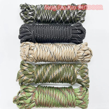 7-Cores 550 Paracord Rope 30 M Dia.4mm For Outdoor Camping Survival Lanyard Parachute Cord Hiking Tent Accessories