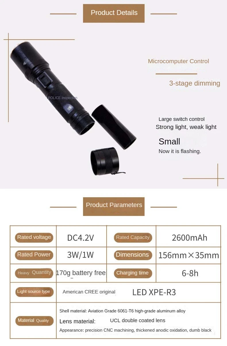 Standard Flashlights HJumping Outdoor Tool Camping Survival Emergency  Equipment Multifunctional Safety Accessories