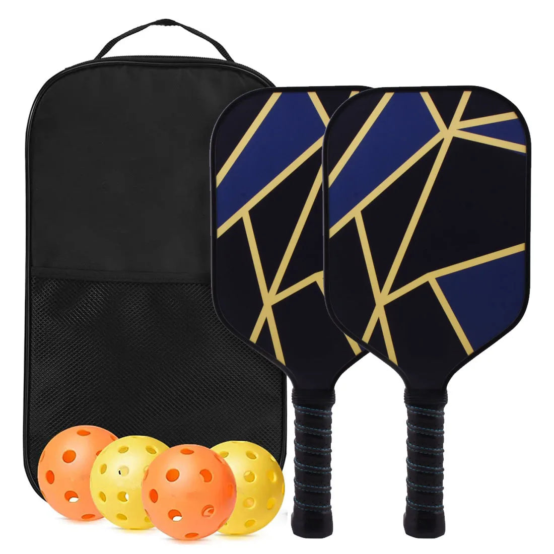 Pickleball Paddles USAPA Approved Set Rackets Honeycomb Core 4 Balls Portable Racquet Cover Carrying Bag Gift Kit Indoor Outdoor
