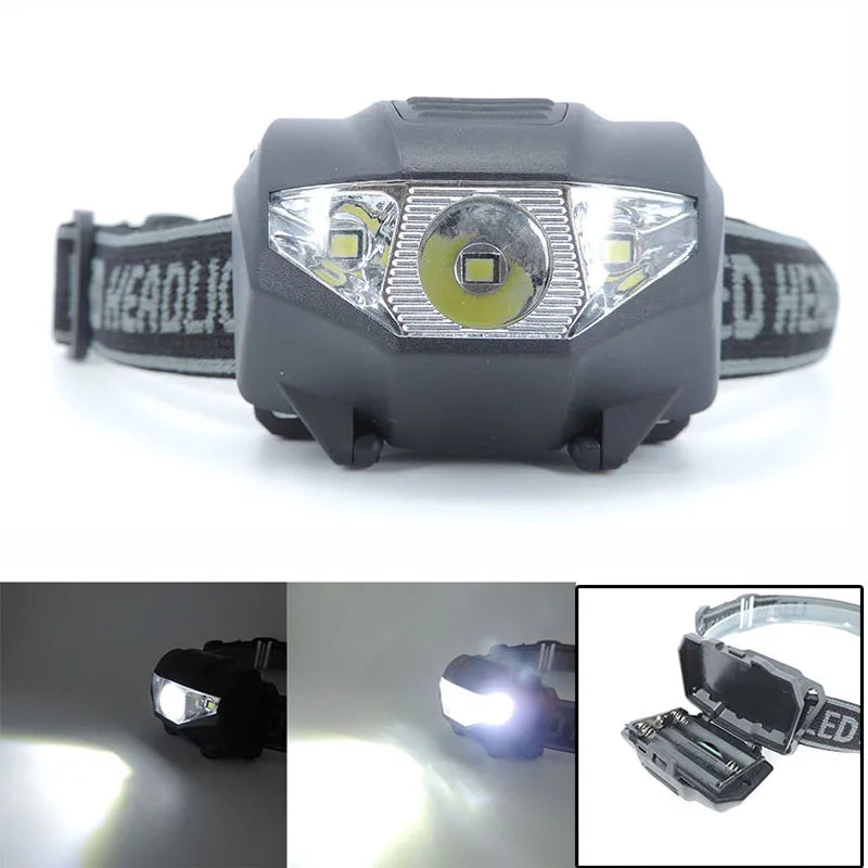 3W Powerful Mini Headlamp white Light LED Headlight 3-Mode Powered AAA Battery Head Torch Waterproof Camping Fishig Lantern