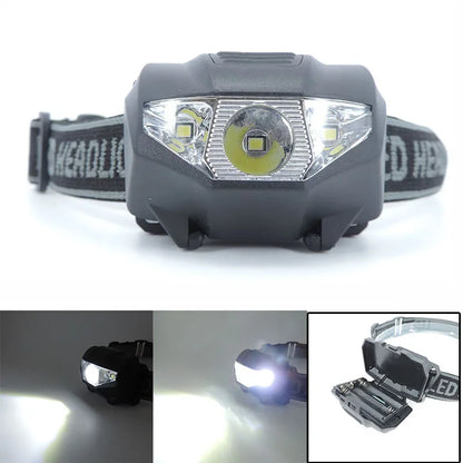 3W Powerful Mini Headlamp white Light LED Headlight 3-Mode Powered AAA Battery Head Torch Waterproof Camping Fishig Lantern