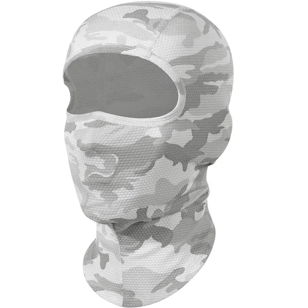 Cycling Full Face Balaclava Cooling Face Mask Breathable Ice Silk Wicking Absorbent Headgear for Bicycle Helmet Riding Gear Men