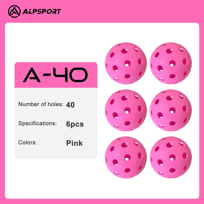 ALP Outdoor Pickleball 74mm Durable 40 Holes 26 Holes 1/3/6/12/100 Pieces/PCS 26g Original USA Professional Pickleball