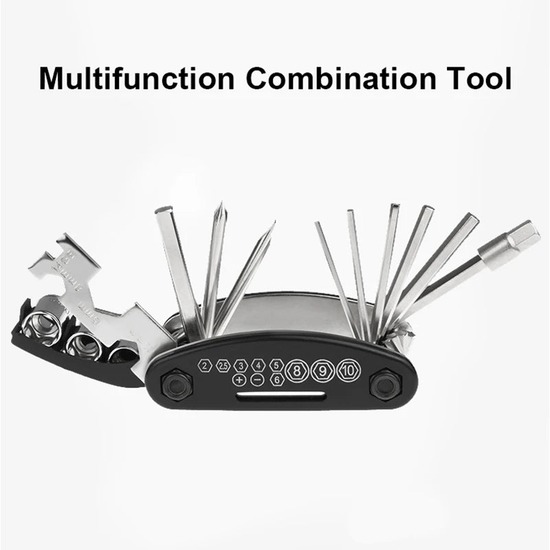 Multifunctional Bike Tool 16 In 1 Pocket Mini Bicycle Repair Tool Portable Bike Bicycle Screwdriver Repair Cycling Tool