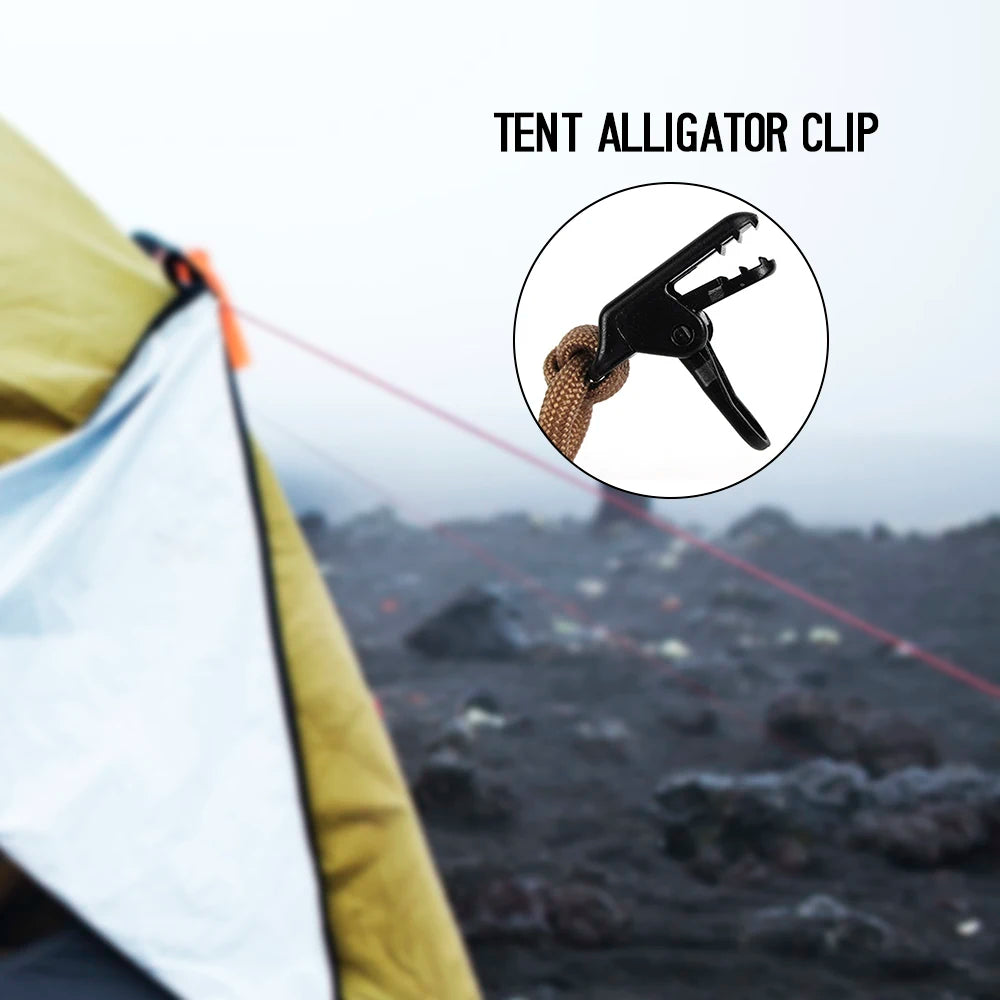20Pcs Tent Clamps Plastic Tarp Clips Alligator Clip Hook Canvas Tighten Tool Anchor Gripper Outdoor Camping Tents Accessory