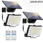 Solar Flood Lights Outdoor 106/318 LED Solar Motion Lights Remote Solar Security Lights Wall Lights Waterproof 3 Modes Garden