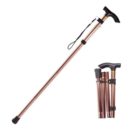 Hiking Camping Mountaineering Poles Walking Stick Telescopic Baton Trekking Poles Folding Cane Crutches Pole Unisex