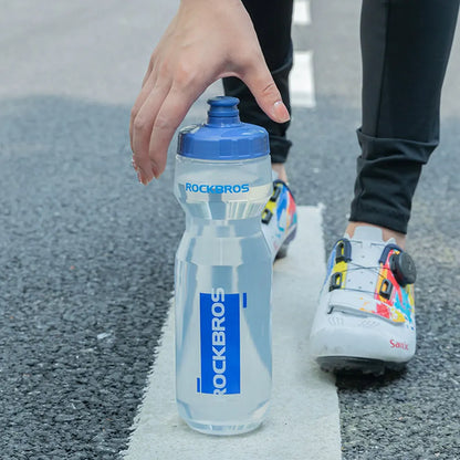 ROCKBROS Bicycle Water Bottle Plastic Outdoor Running Sports Squeeze Mug Cycling Kettle Bike Cup with Bottle Bracket