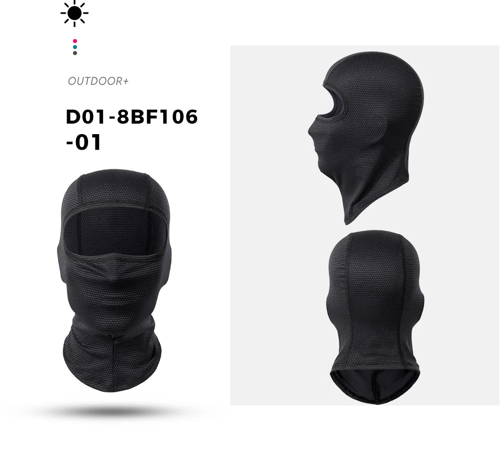 Cycling Full Face Balaclava Cooling Face Mask Breathable Ice Silk Wicking Absorbent Headgear for Bicycle Helmet Riding Gear Men