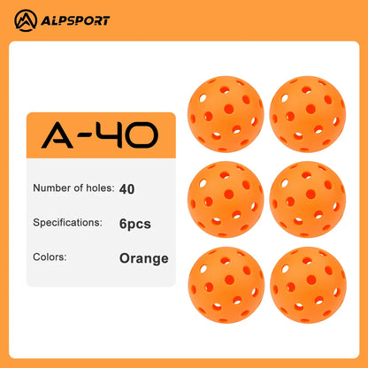 ALP Outdoor Pickleball 74mm Durable 40 Holes 26 Holes 1/3/6/12/100 Pieces/PCS 26g Original USA Professional Pickleball