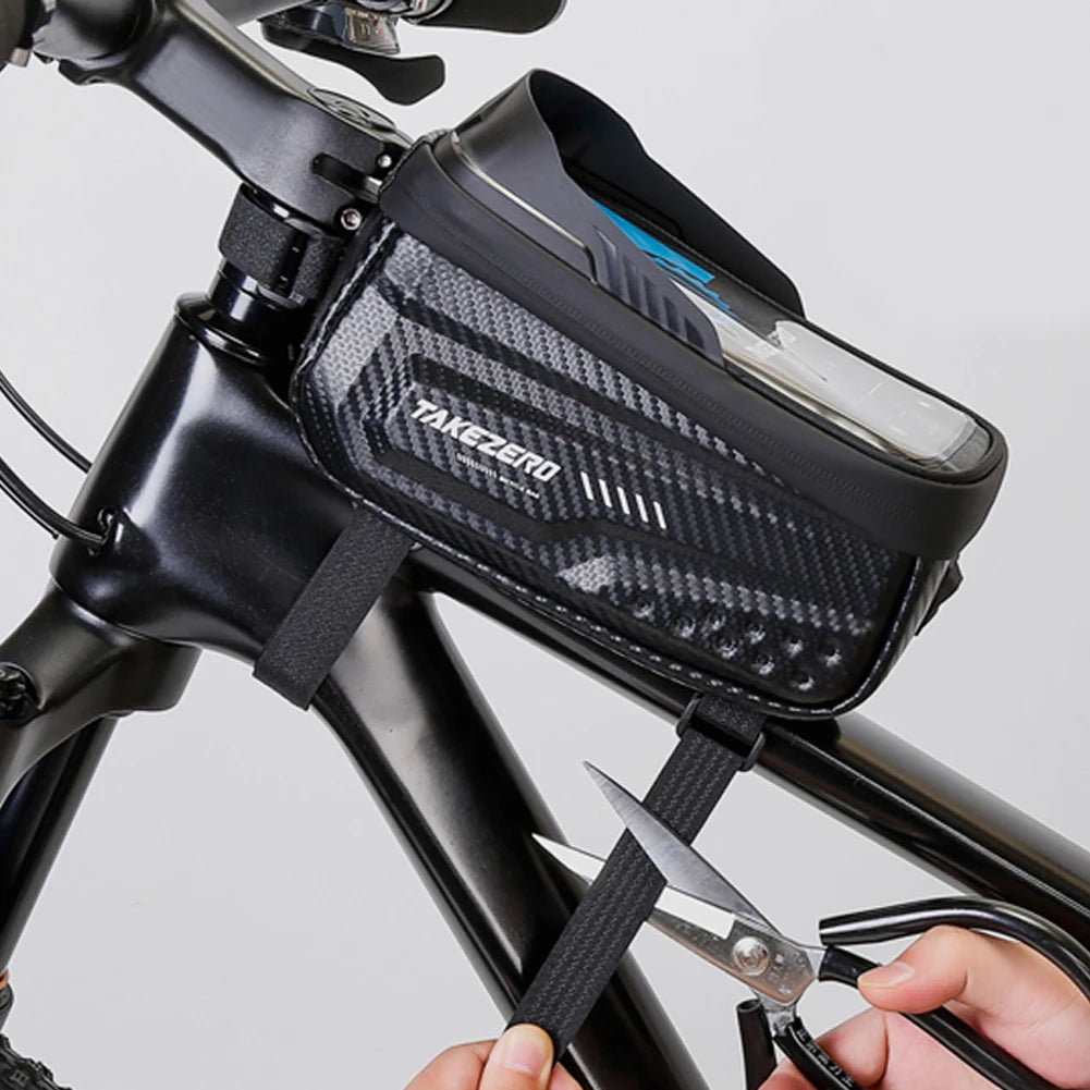 1L Bike Bag Bicycle Front Cell Mobile Phone Case Holder with Touchscreen Top Tube Cycling Bag Reflective MTB Bike Accessories