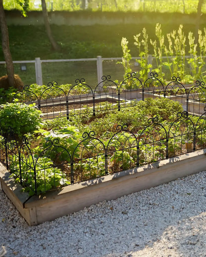 Rustproof Metal No Dig Fencing Border,Small Animal Barrier Fence, Flower Edging Panels for Landscape Patio Yard Outdoor Decor