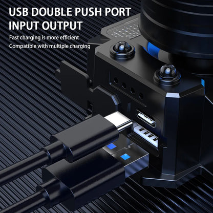 Rechargeable LED Headlamp Super Bright with 5 Modes Zoom Torch Head Lamp Motion Sensor Head Lights For Camping Running Cycling