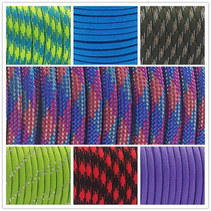 Army Green Black Paracord 550 Climbing Lanyard Tent Rope 4mm 7 Stand Lanyard Paracord Survival For Hiking Camping