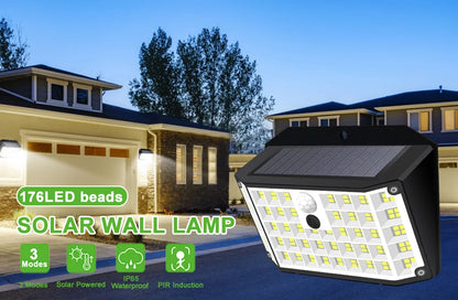 Outdoor Solar Light 468/208/138 LED Outdoor Solar Light LED Solar Security Lights Garden Waterproof 3 Modes Wall Lamp Fence Yard