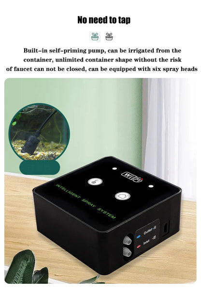 Rainforest Sprayer WiFi Control Automatic Mist Rainforest Timing Spray System Kit Irrigation Timer Reptile Sprayer Humidifier