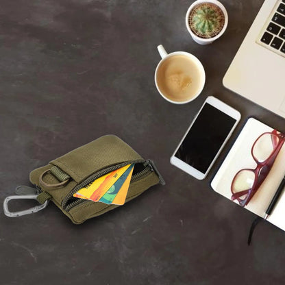 Compact Tear-Resistant Molle Pouch - Lightweight Portable Nylon Bag for outdoor Gear & Easy Access