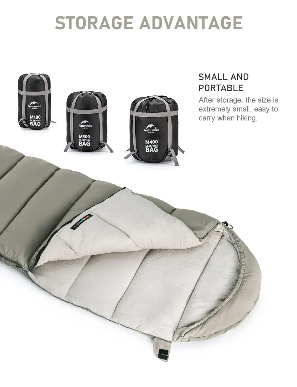 Naturehike 2024 New Sleeping Bag Lightweight Sleeping Bag Double Camping Sleeping Bag Machine Washable Winter Sleeping Bag