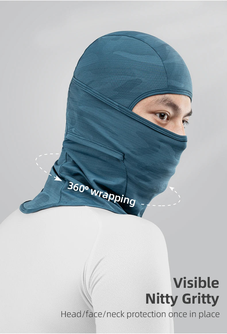 ROCKBROS Cycling Mask Full Face UV Protection Bicycle Mask Summer Balaclava Hat Road Bike Scarf Breathable Outdoor Equipment