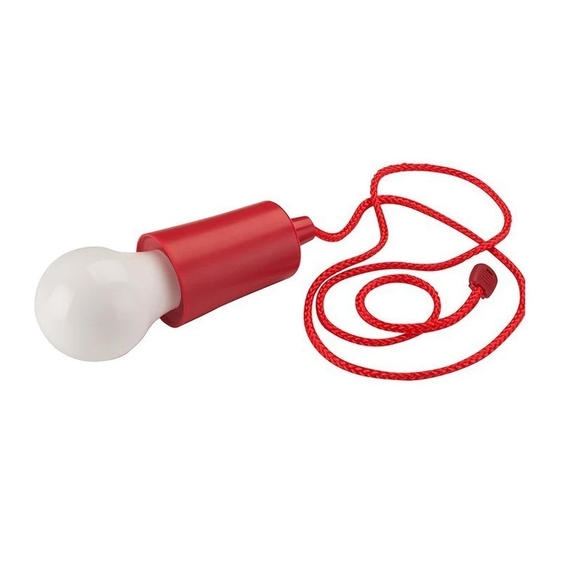 Home Garden Decor Portable LED Pull Cord Light Bulb Battery Operated Hanging Pull Cord Night Lamp Outdoor Camping Tent Light