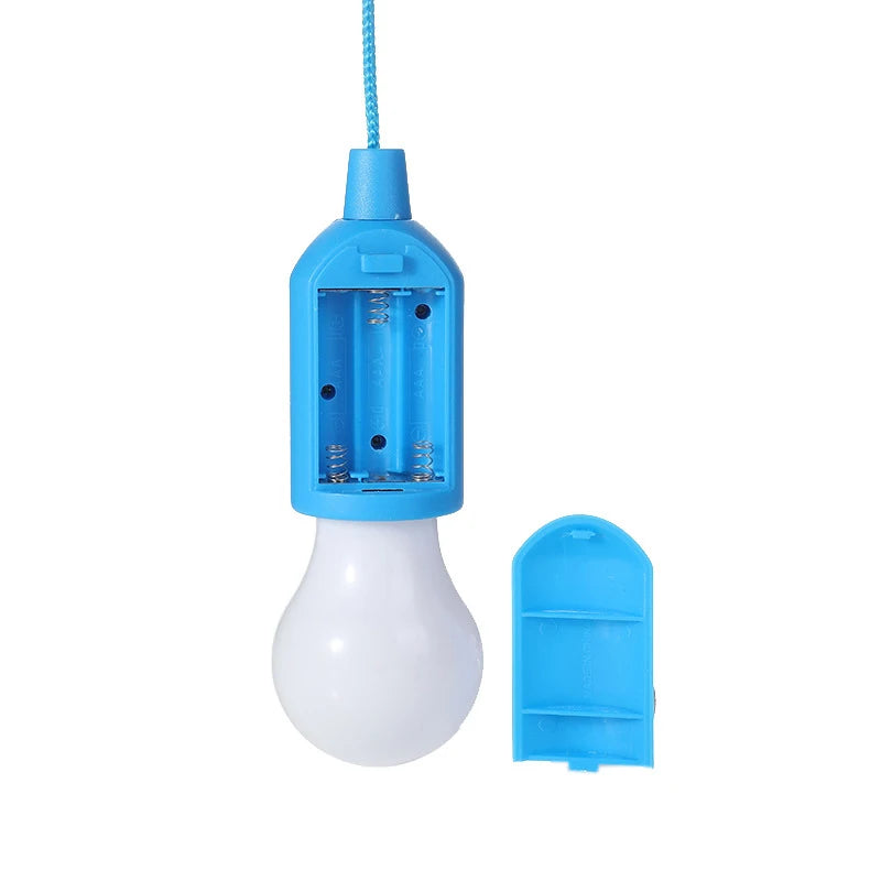 Home Garden Decor Portable LED Pull Cord Light Bulb Battery Operated Hanging Pull Cord Night Lamp Outdoor Camping Tent Light