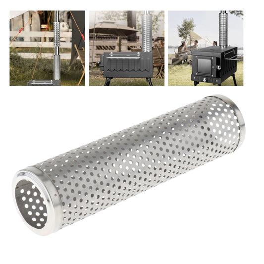Stove Pipe Spark Arrestor Portable Good Heat Dissipation Tent Stove Chimney Pipe for 2.48inch/6.3cm Firewood Stove Accessories