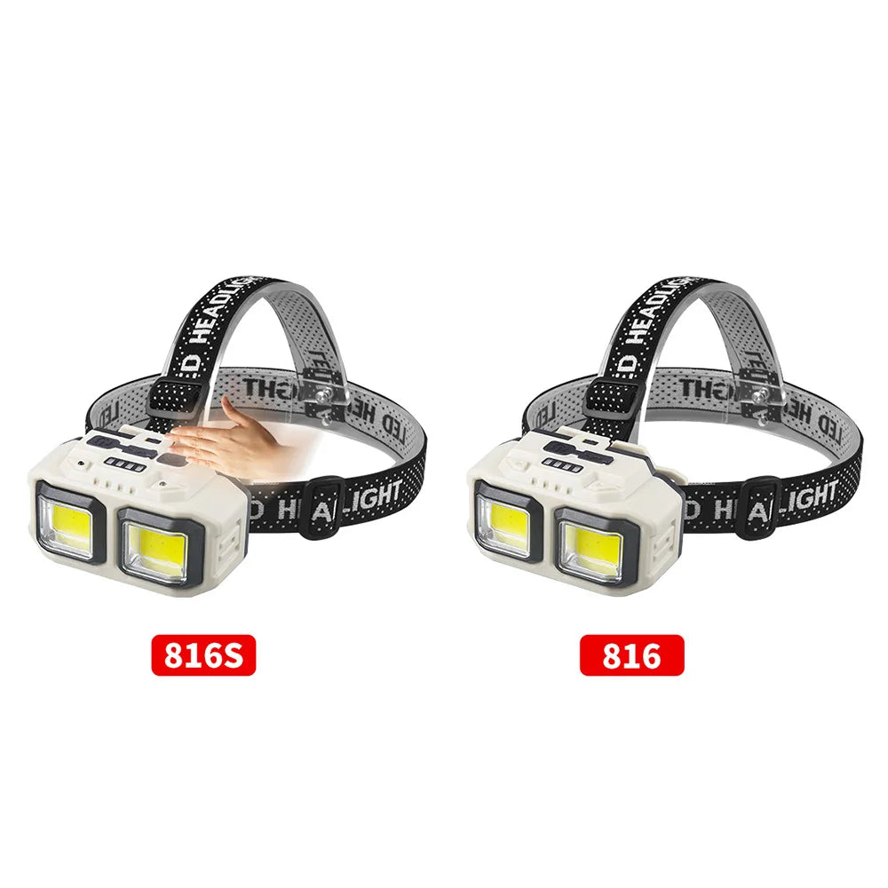 Headlamp Rechargeable 1000 Lumen LED Head Lamp Flashlight with White Red Light Waterproof Headlight for Outdoor Camping Fishing