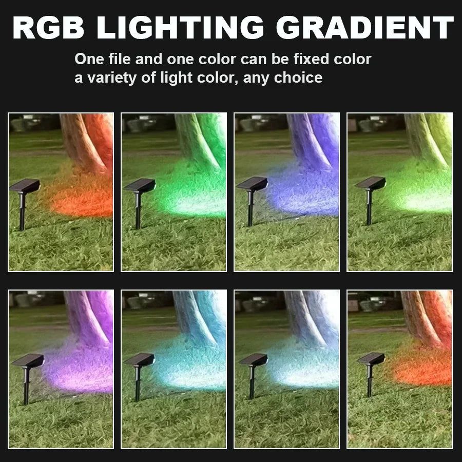 KDULIT 1-2PCS 9LED Solar Powered Lawn Lamp Adjustable Outdoor IP65 Waterproof Garden Courtyard Decoration Street Lamp Spotlight